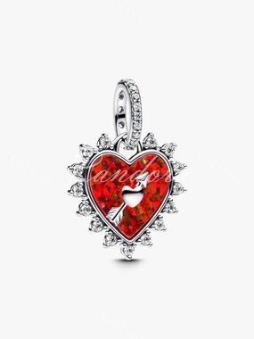 Pandora Spinnable Arrow Heart Dangle Charm